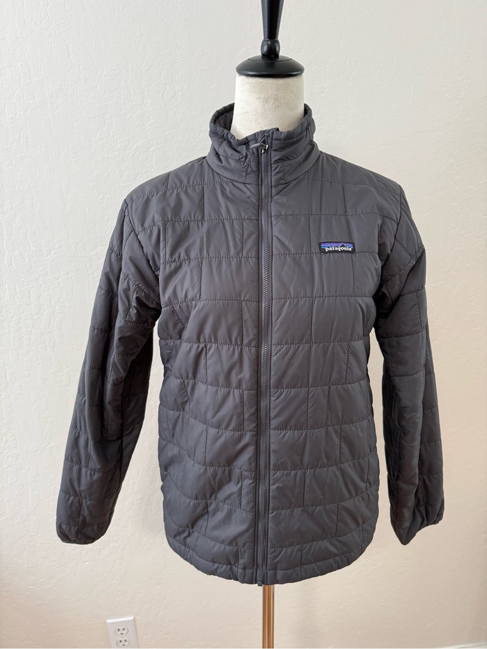 Patagonia Kid’s Quilted Insulated Jacket - Charcoal Gray